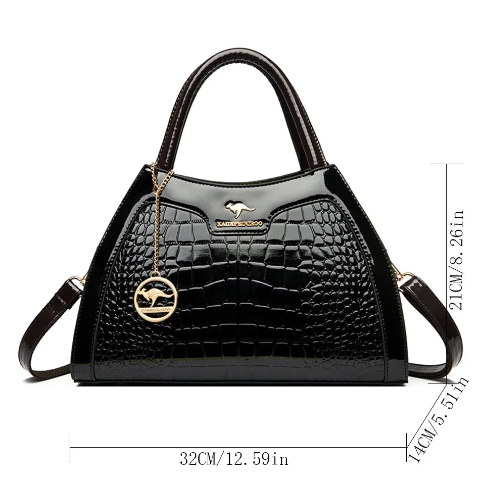 Luxuriöse Lacklederhandtaschen für Damen