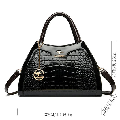Luxuriöse Lacklederhandtaschen für Damen