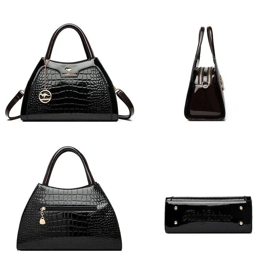 Luxuriöse Lacklederhandtaschen für Damen