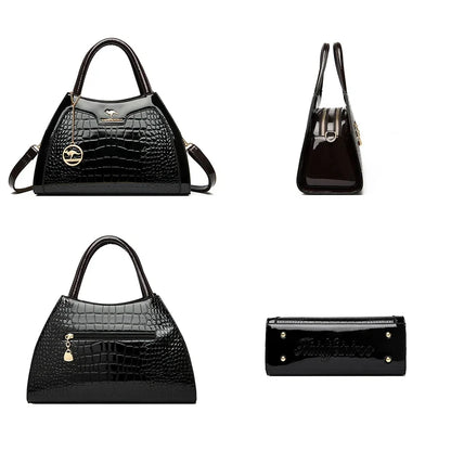 Luxuriöse Lacklederhandtaschen für Damen