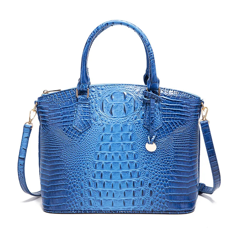 Luxuriöse Handtasche mit Krokodilprägung, modische Umhängetasche