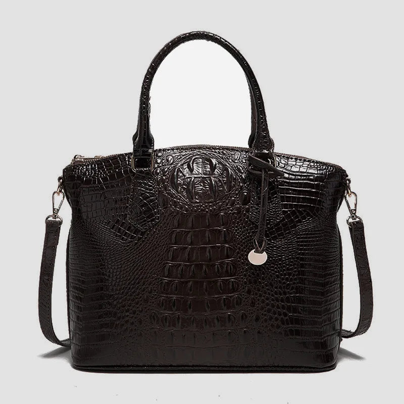 Luxuriöse Handtasche mit Krokodilprägung, modische Umhängetasche