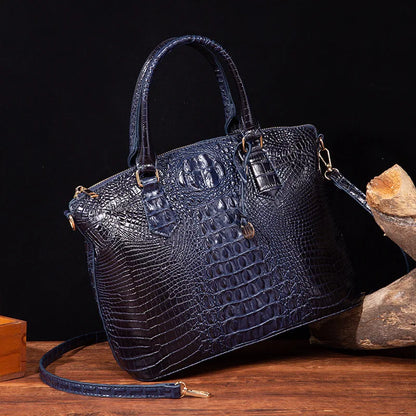 Luxuriöse Handtasche mit Krokodilprägung, modische Umhängetasche