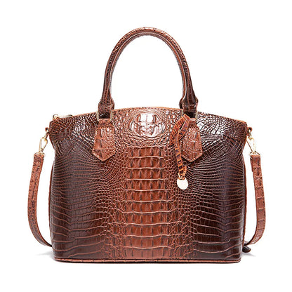 Luxuriöse Handtasche mit Krokodilprägung, modische Umhängetasche