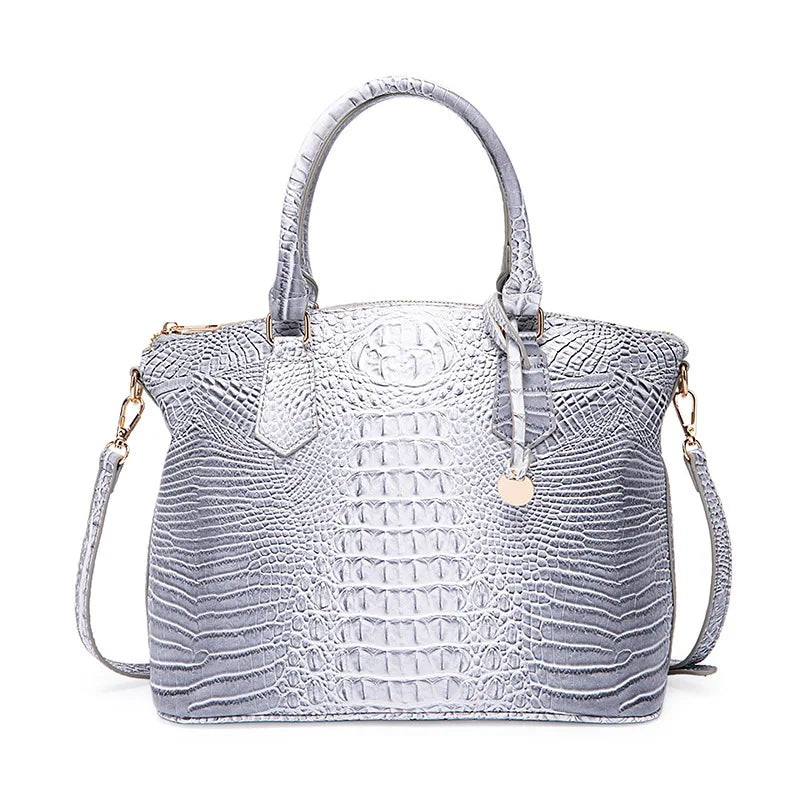 Luxuriöse Handtasche mit Krokodilprägung, modische Umhängetasche