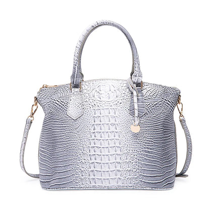 Luxuriöse Handtasche mit Krokodilprägung, modische Umhängetasche