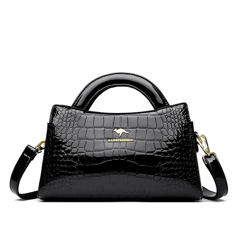 Leder Schulter Umhängetasche Clutch Handtaschen für Mutter