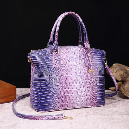 Luxuriöse Handtasche mit Krokodilprägung, modische Umhängetasche