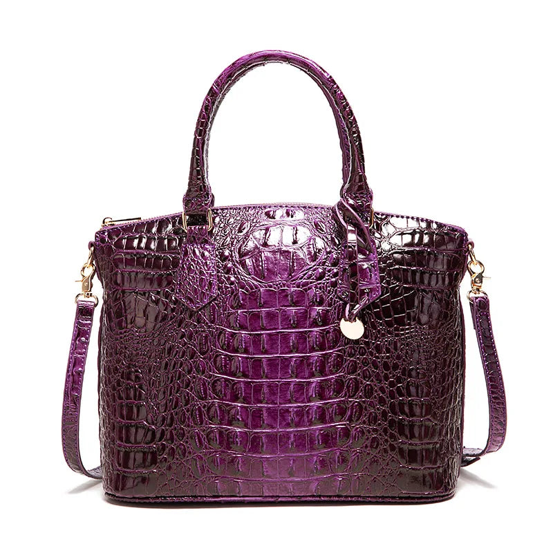 Luxuriöse Handtasche mit Krokodilprägung, modische Umhängetasche